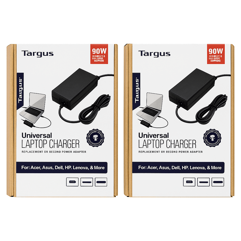 Universal Laptop Charger 90W with Interchangeable Tips