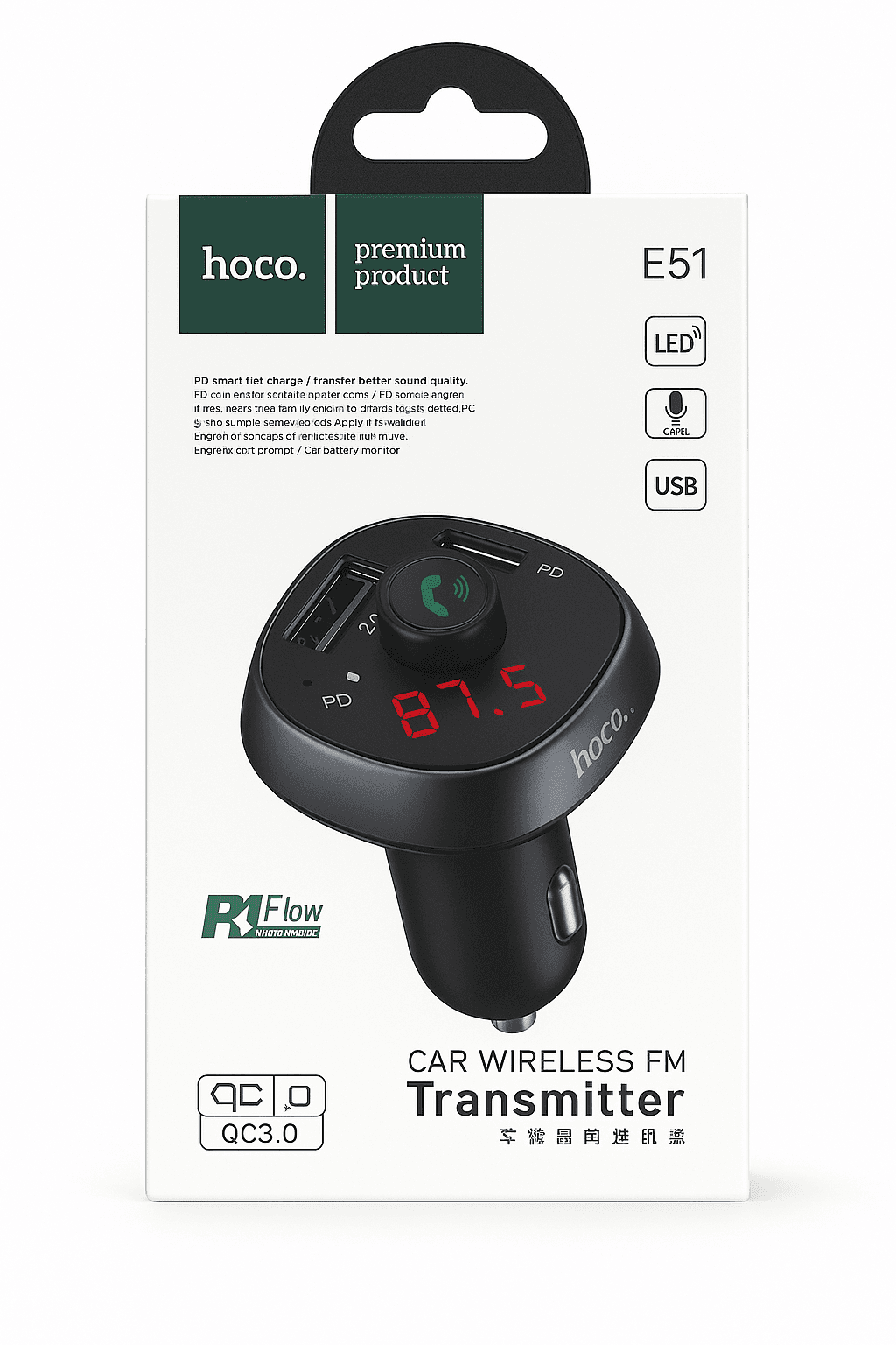 Bluetooth FM Transmitter & Car Charger