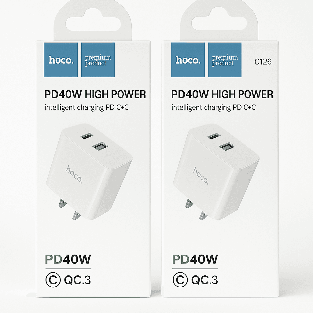 Pure Power 40W Wall Charger with PD20W & QC3.0