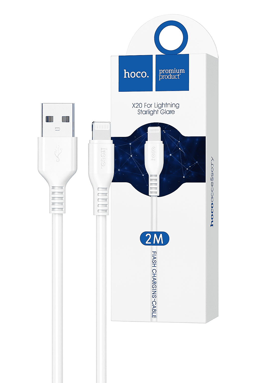 X20 Flash Charging Data Sync USB to Lightning Cable 2M