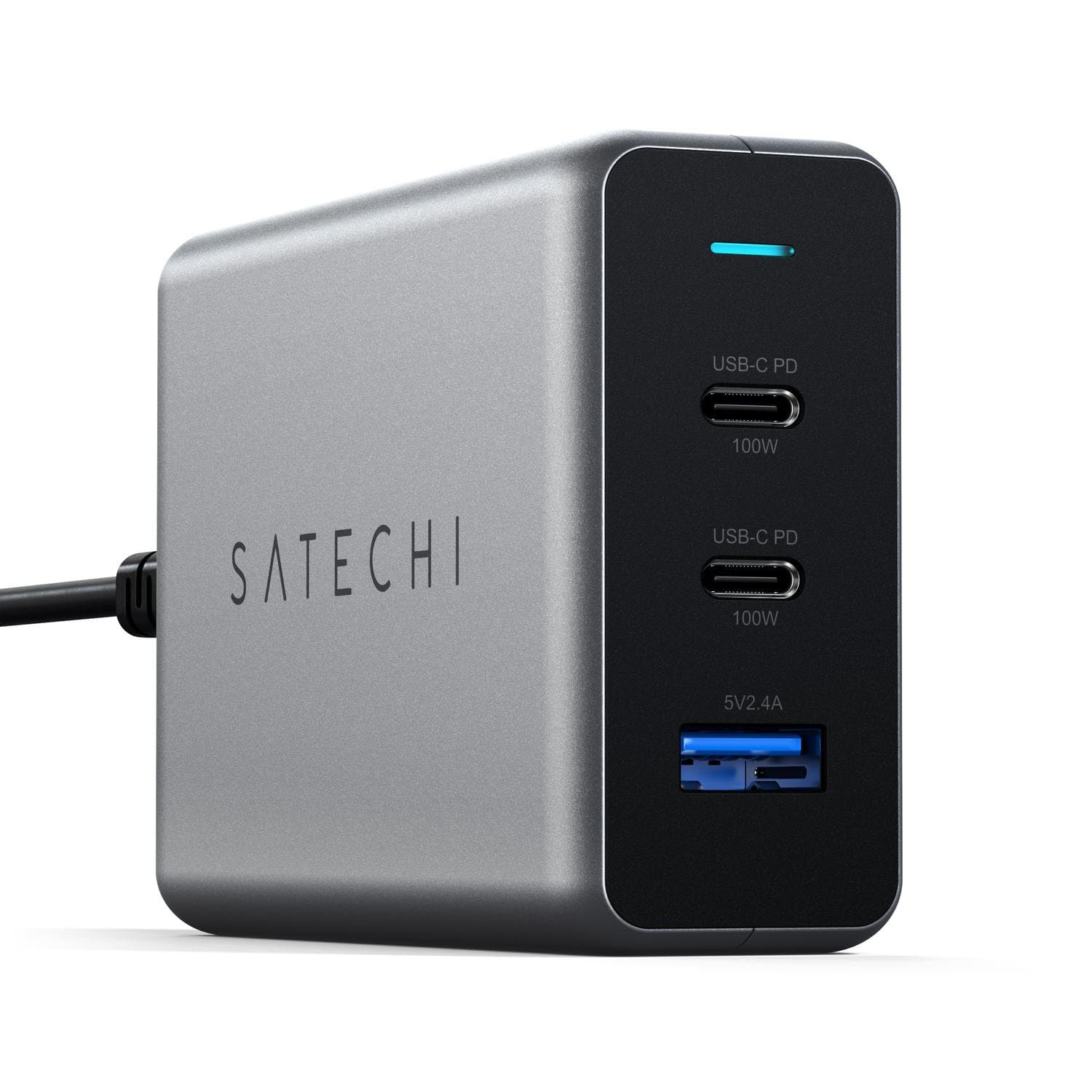 Charger 100W Type-C PD GaN Compact Space Grey