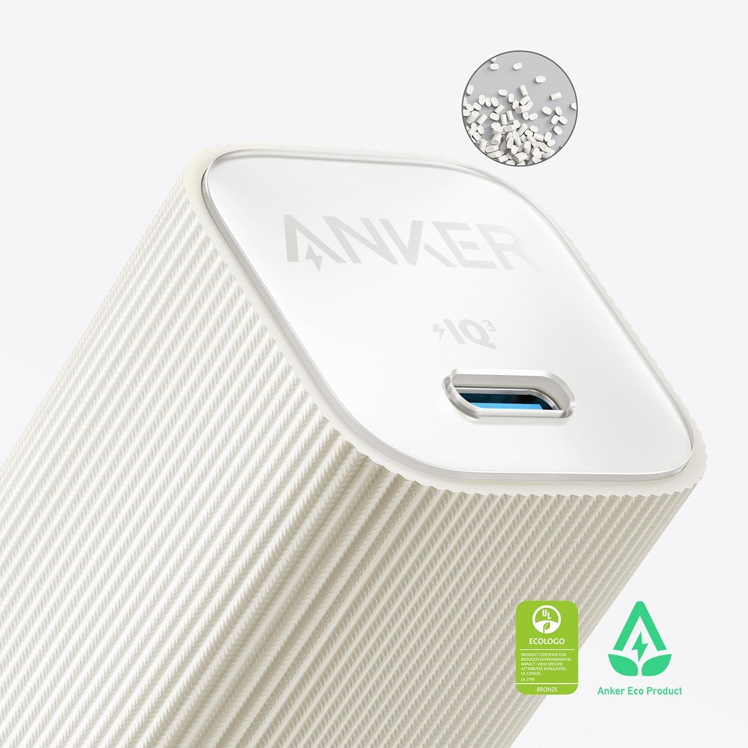 Nano USB-C Wall Charger 30W with 3ft Eco Braided Cable White