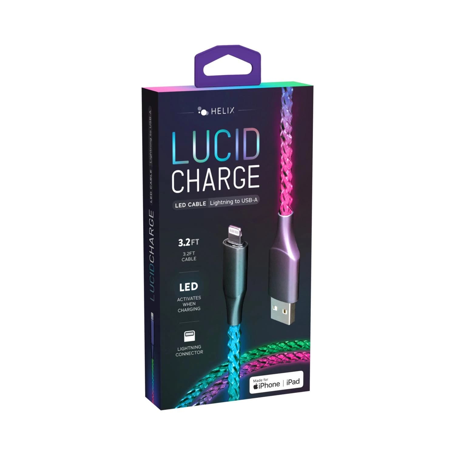 Lucid Charge LED Lightning Cable Multi-Color