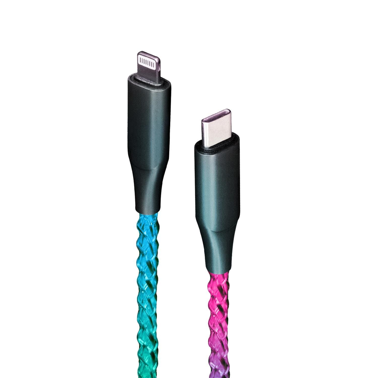Lucid Charge LED 6′ USB-C to Lightning Cable Translucent