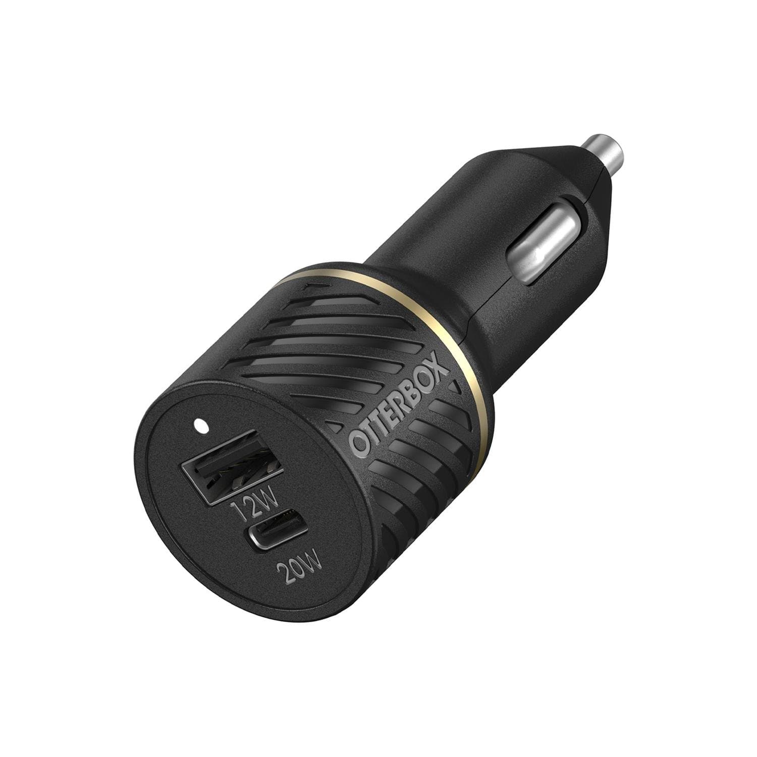 Dual Fast Charge Premium Car Charger USB-C 30W (18W PD + USB-A 12W) Black