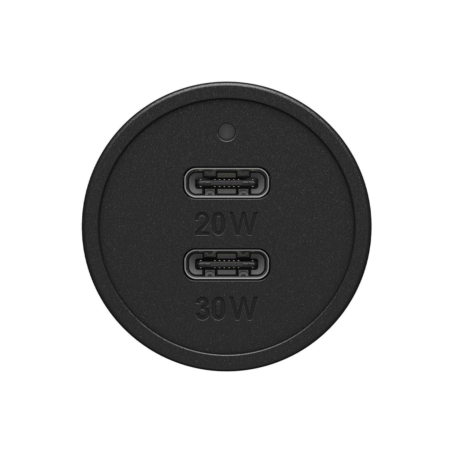 Dual USB Premium Fast Charge Car Charger PD 30W + PD 20W Black