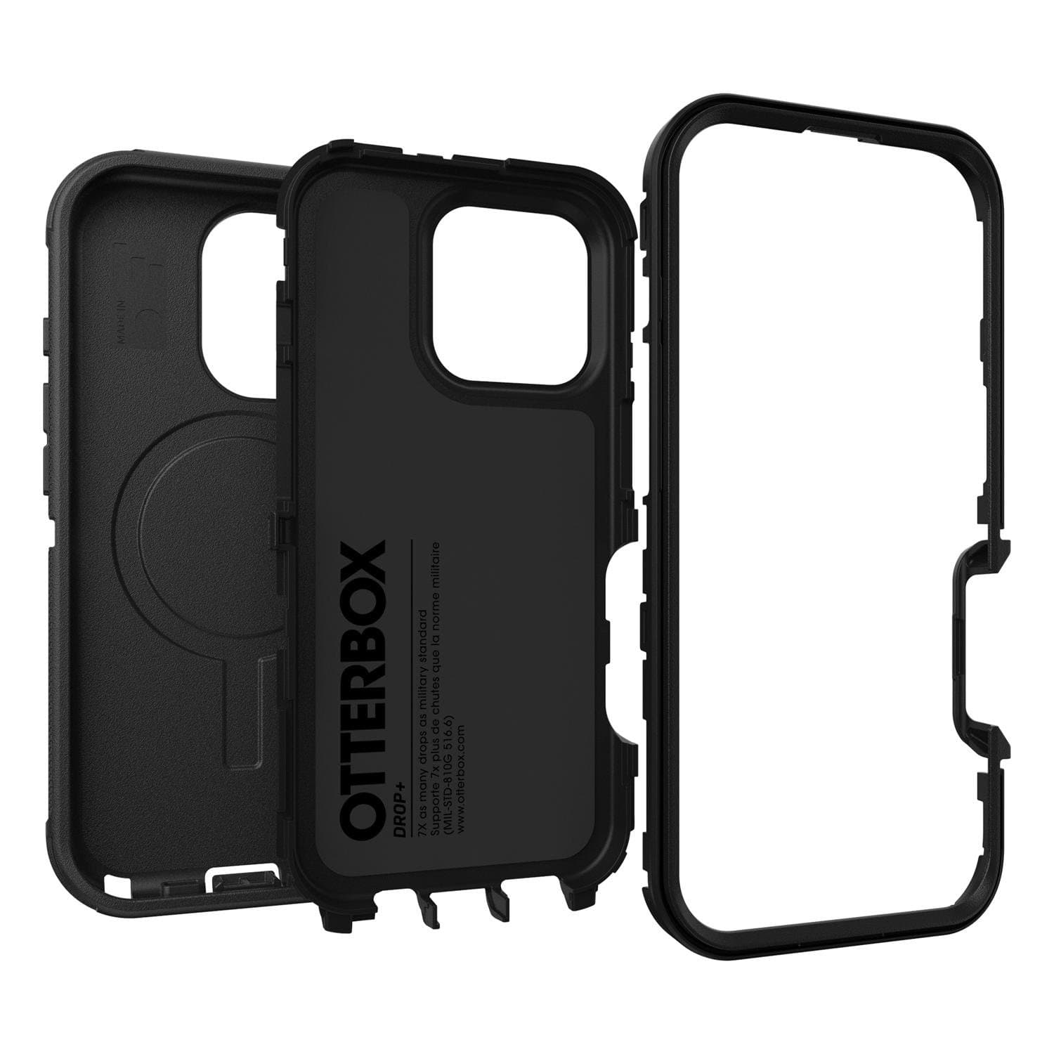 Defender Pro MagSafe Case with Holster Black for iPhone 16 Plus