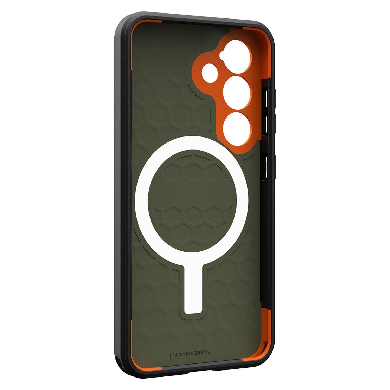 Civilian Pro Rugged Case with Magnet Olive Drab/Orange for Samsung Galaxy S25