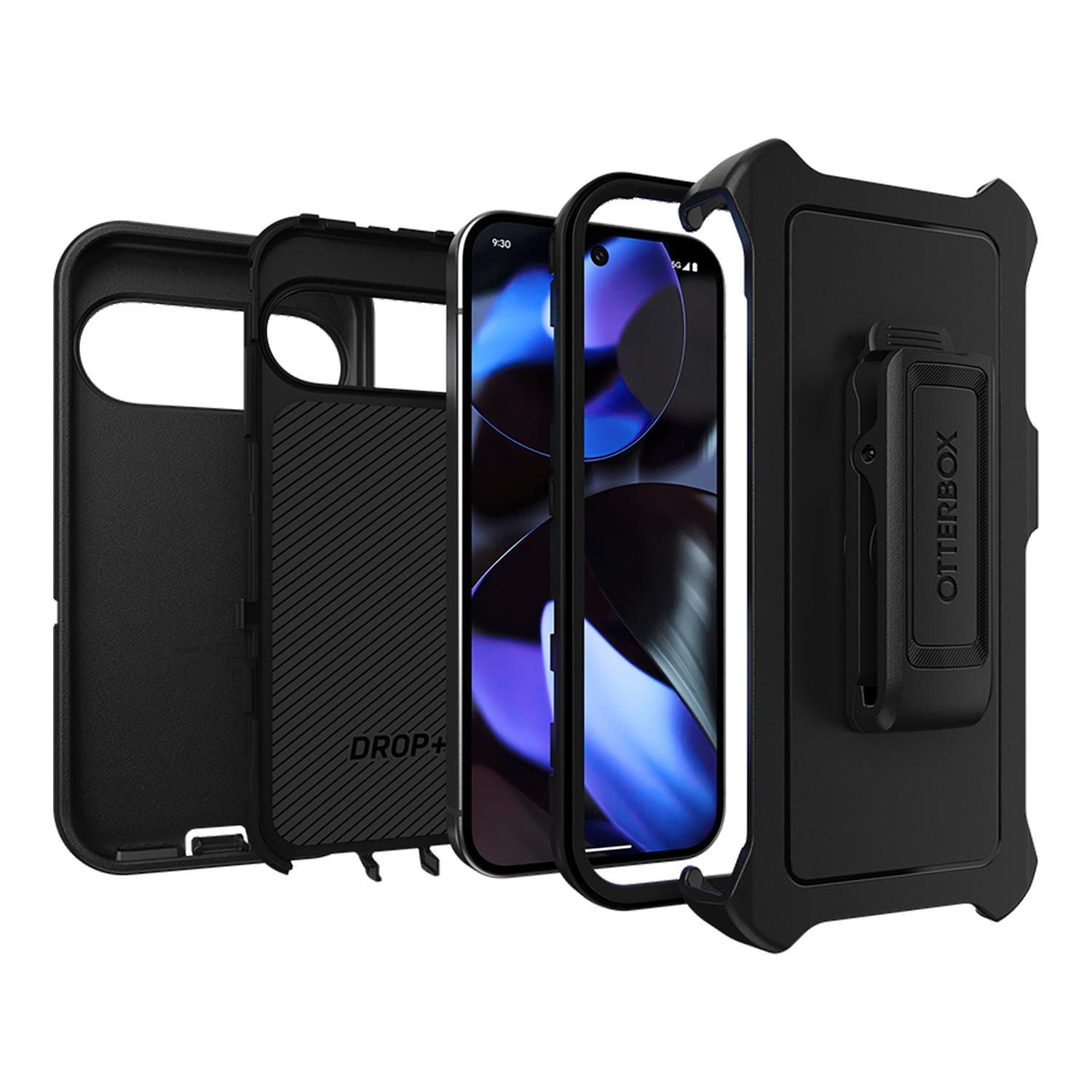 Defender Case with Holster Bulk Black for Google Pixel 9/9 Pro