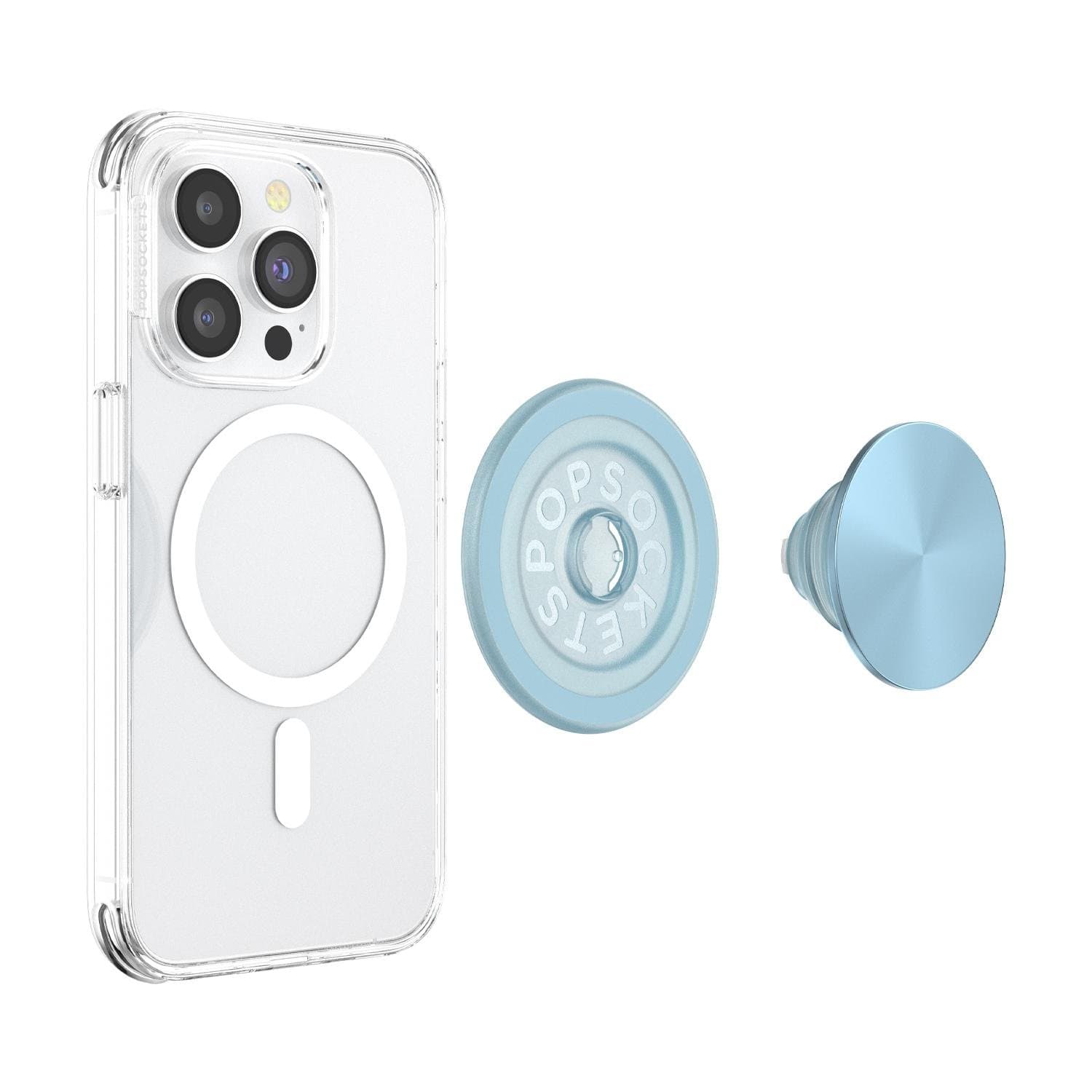 PopGrip for MagSafe Round with Adapter Ring Blue Sigh