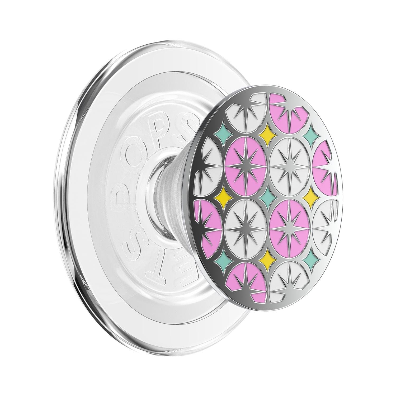 PopGrip for MagSafe Round with Adapter Ring Enamel Atomic Wallpaper