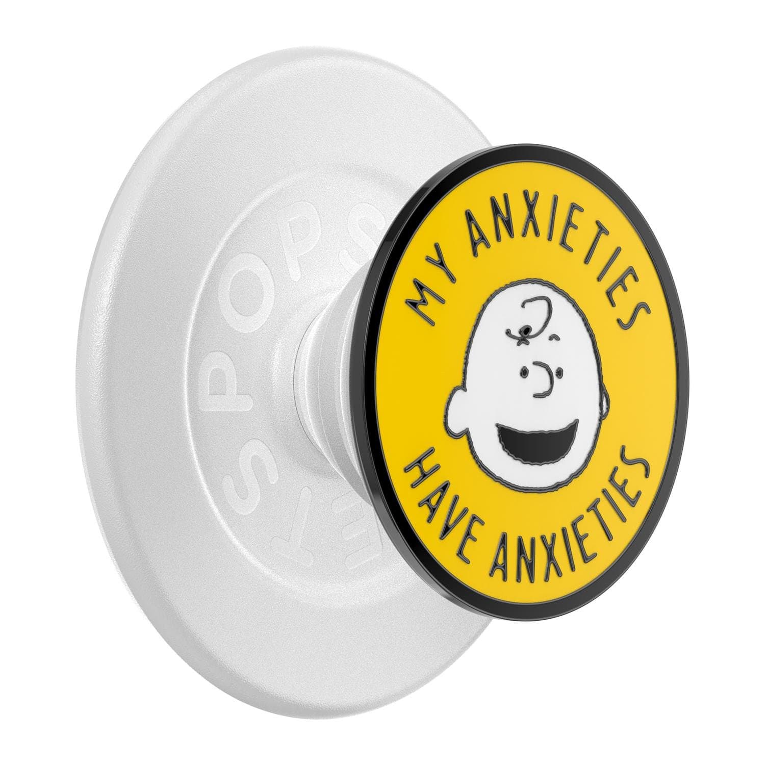 PopGrip for MagSafe Round with Adapter Ring Enamel My Anxieties Have Anxieties