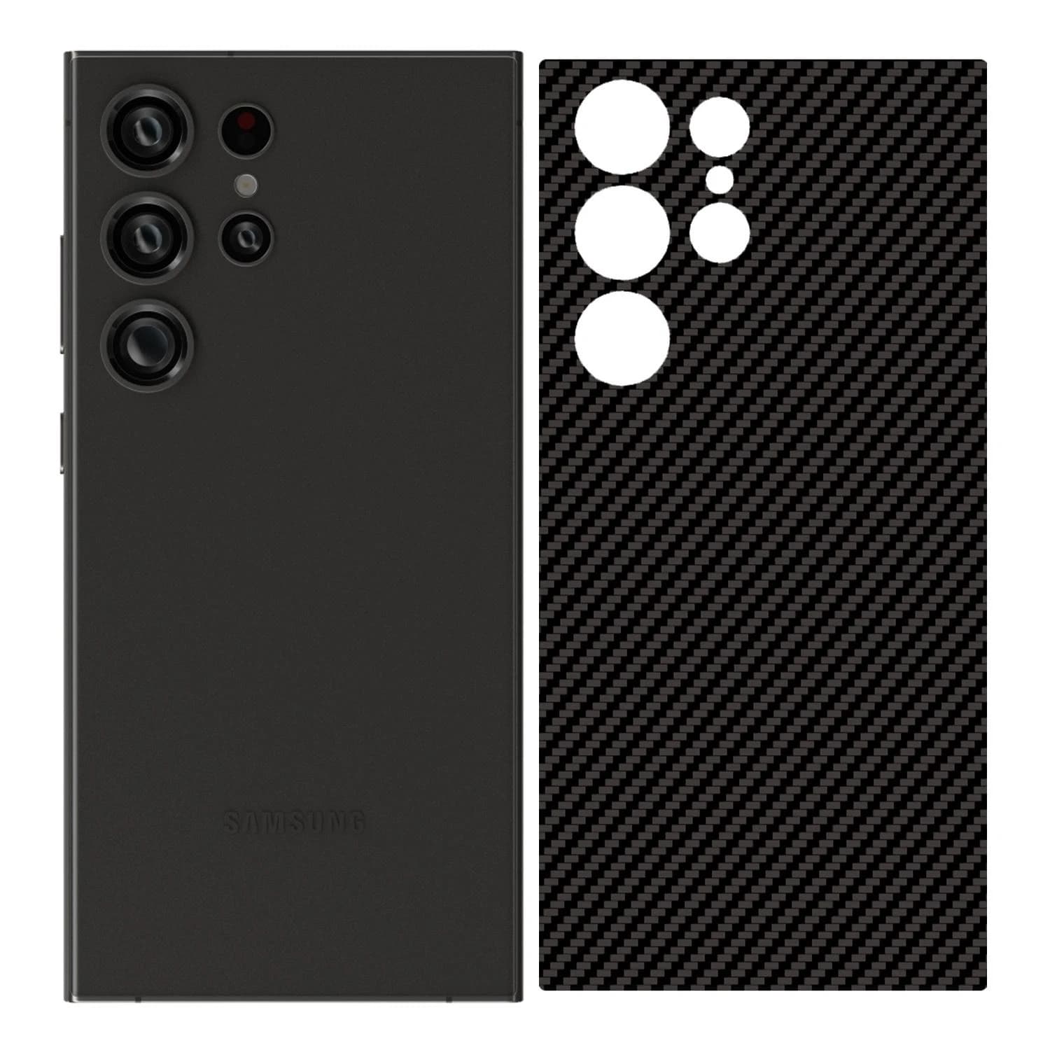 Carbon Fiber Skin for Galaxy S24 Ultra Black